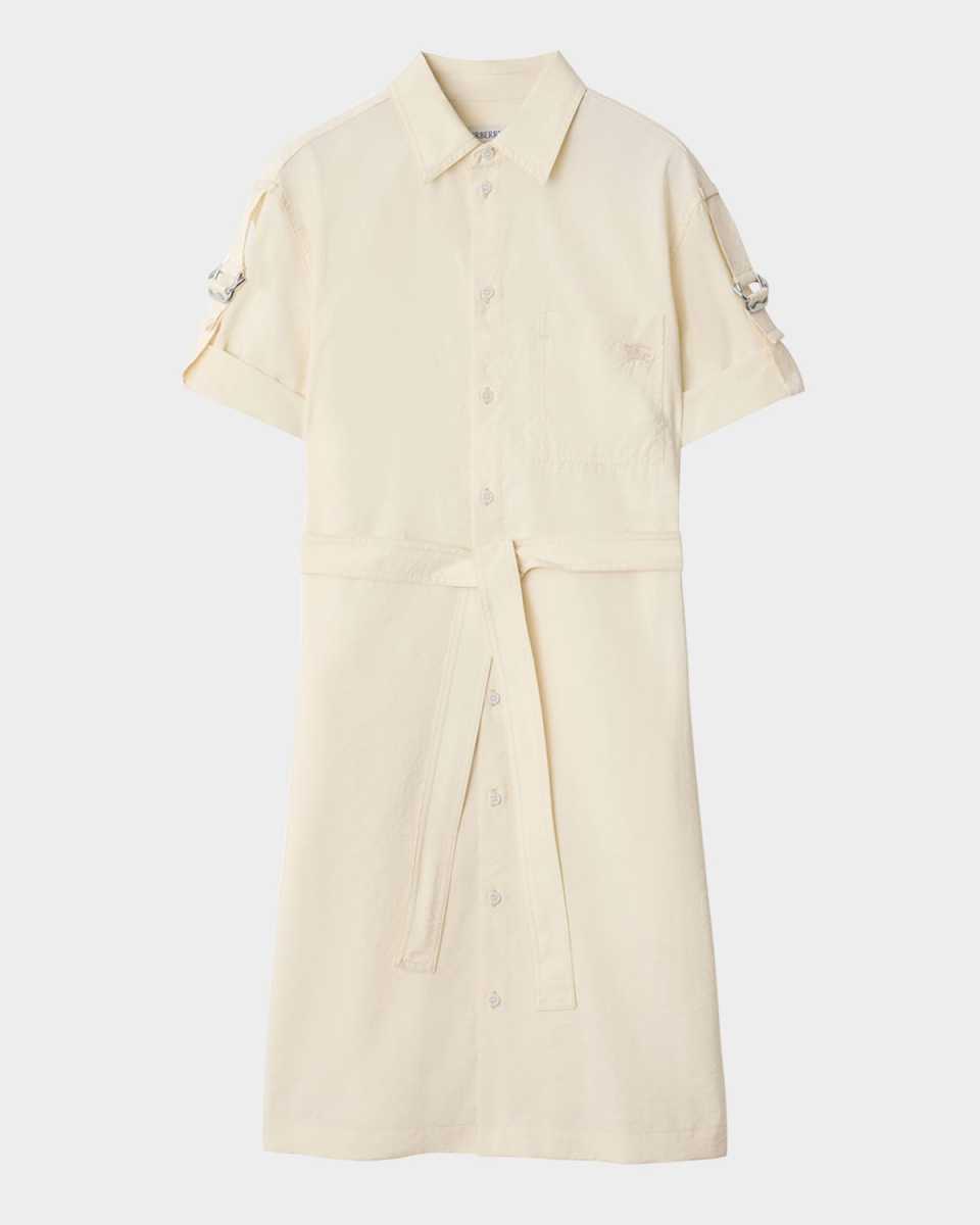 EKD Short-Sleeve Belted Shirtdress